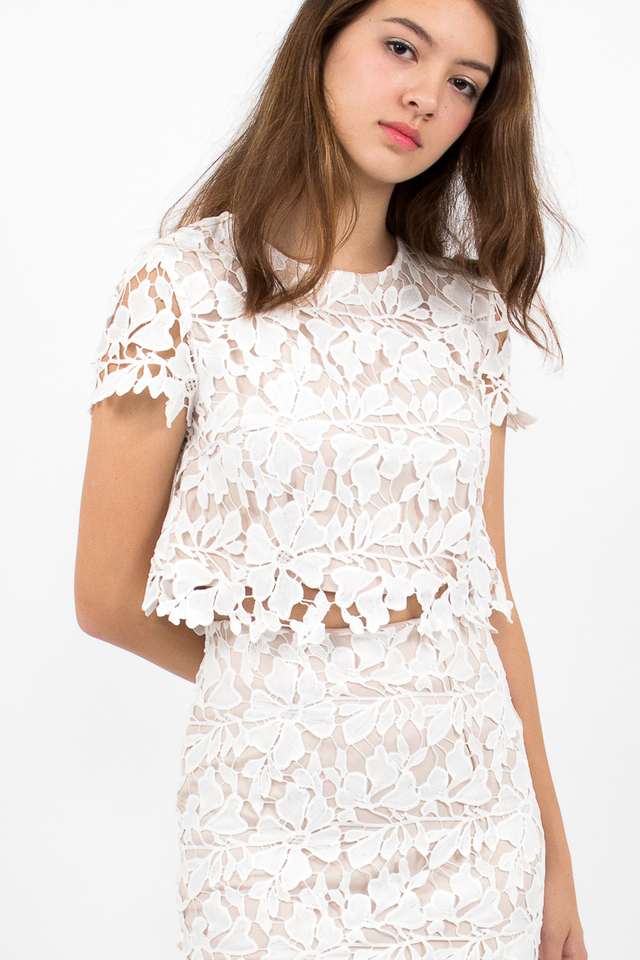 Lara Crochet Top - White